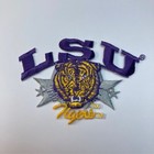 Lsu Tigers Vintage 1980s Official Ncaa Embroidered Iron-on Logo Patch  purple 