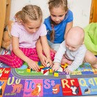 Kids Educational Rug 4x6 Feet For Learning Alphabet Numbers Colors - Playmat