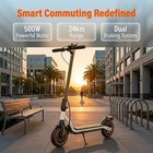 Folding Electric Scooter Adult E-scooter 500w Long Range 25mph Fast Speed W  App