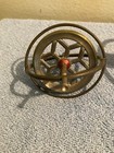 Vintage Lot Gyroscopes Metal Spinning Tops 2 Red Center Classic Antique Toys