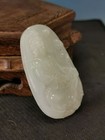 Rare Ancient Chinese White Jade Hand Carved Ancient Guanyin Pendant C04