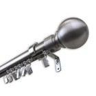 Rod Desyne Ball Cordless Traverse Rod 36-72  - Pewter