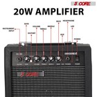5 Core Guitar Amp 20w Electric Portable Mini Amplifier W Built In 6 5  Speaker