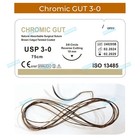 Absorbable Dental Oral Chromic Gut 3-0 Pga 4 0 Natural