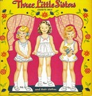 Vintage Uncut 1943 Three Little Sisters Paper Dolls adorable  1 Top Reproduction