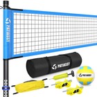 Portable Professional Volleyball Net Set Heavy Duty W  Poles Ball Pump Beach Us