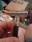 Black Gillette Adjustable 1-9 Double Edge Safety Razor Vintage Shaving V 1