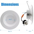 6 Inch Led Recessed Lighting Retrofit With Night Light  2700k-5000k Selectable