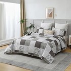 Ycosy Floral Quilt Set Full queen Size Patchwork Plaid Bedding Set Flower Rev   
