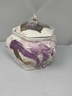 Vtg Sascha Brastoff Lidded Trinket Bowl Jar Surf Ballet Marbleized Pink Gold
