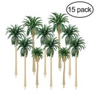 15pcs Miniature Model Palm Trees For Dioramas  Diy Crafts 5 Sizes New