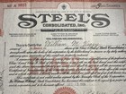 1926 Steel s Consolidated  Inc  Stock Certificate  a8655   delaware 