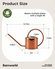 Bamworld Metal Watering Can Indoor Plants 1l 35oz Gold Stainless Steel