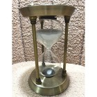 Vintage Brass Hourglass Sand Timer White Sand 6 Inch Nautical Desk Decor