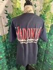 Madonna Blond Ambition World Tour 1990 Vtg Blue Tshirt L 42-44 Short Sleeve