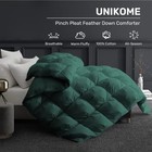  Pinch Pleat Goose Feather Down Comforter - All Full queen Pinch Pleat-green