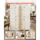 Uimoso Wood Folding Privacy Screen  4-panel Divider 67-inch Tall louvered Design