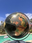 Mid Century 1960s 12    Replogle Encyclopedia Britannica Black Globe Chrome