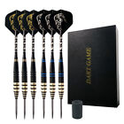 23g Professional Steel Tip Darts Set Tungsten Barrel Aluminium Metal Shafts 6pcs