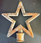 Vintage Solid Star Cast Iron Finial Architectural Rustic 5  Salvaged