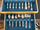 83 Pc Vintage Community Ballad Silverplate Flatware Set W  Original Chest