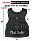 Maddog Tactical Half Finger Glove Chest Protector And Neck Combo Trio Black Lxl