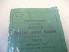 Vtg  1941 Singer 15-91 Sewing Machine Manual Instructions Book