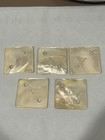 Vtg  5  Matching Square Antique Mother Of Pearl Carved Shell Buttons 2 5   