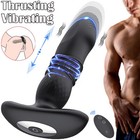 Thrusting Anal Butt Plug Dildo Vibrator Prostate Massager Sex Toys For Men Women