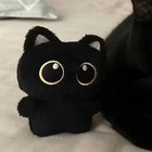 Black Cat Key Pendant Plush Toy Stuffed Animal Toddler Doll Gift For Kids