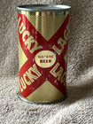 Lucky Lager Flat Top Beer Can  Top Open  Empty Can - Vancouver  Wa