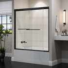 Horow Double Sliding Semi-frameless Bathtub Shower Door 56   - 60   W X 60   H