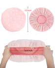 Auban Shower Cap  Shower Cap For Women Terry Cloth Lined Eva Exterior Reusable