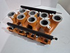 Ls Swap Gm High Rise Intake Square Port Head Throttle Body Injectors Rail Orange
