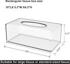 Yopay 2 Pack Clear Tissue Dispenser Box  Large Facial Acrylic Tissue Box Cover