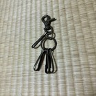 Antique Brass Keychain   Hook Set Vintage Style C keychain 2pc
