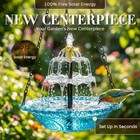 New Solar Cascade Hanging Bird Bath Fountain With Bowl Solar Powered