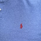 Polo By Ralph Lauren Custom Fit Short Sleeve Blue Shirt Red Pony Men Xl  slits