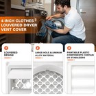 4  Louvered Dryer Vent Cover By Beaquicy - Outdoor White Exhaust Cap 4 Inch 