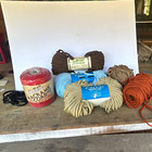 Vintage Macrame Cord Lot 6mm Poly Craft Cord Fine Line Rings 6 Skeins Kit