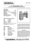 General Model 260 Wood Lathe 12  Op  Maintenance   Parts List Manual  1759