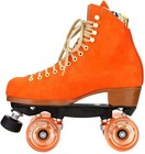Moxi Lolly Clementine Orange Suede Leather Quad Fashion Roller Skates