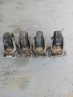 Set Of 4 Vintage Industrial Heavy-duty Swivel Casters Steam Punk Or Other Use 