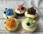 Foam Cupcakes Multiple Colors Set Of 5 Realistic