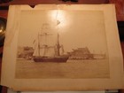 Dated 1888 Photo Port Of Valetta Malta Harbor Shipping Double Photo Front   Back
