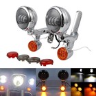 2x Led Spot Fog Light Turn Signal Assembly Fit For Harley Street Glide 1994-2023