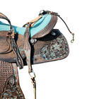 Horse Saddle Western Barrel Racing Trail Tooled Leather Tack 12-18 Free Shipping