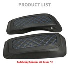 Side Case Hard Saddlebag Lid Bra Blue Stitching For Harley Touring Fltrx 14-23