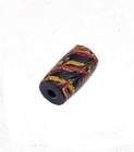 Rare Old Venetian Black Brown Feather Wound African Trade Bead