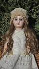 Antique Rare 17  French B  b   Jumeau Size 6 Bisque Doll Paperweight Eyes 1890s